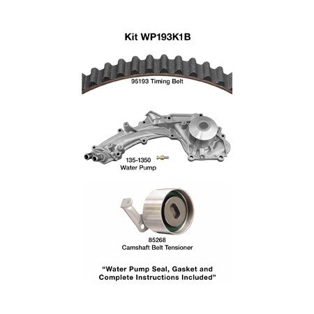 Dayco 91-95 Acura 3.2L Water Pump Kit, Wp193K1B WP193K1B